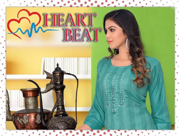 Beauty Heart Beat Heavy Rayon Embroidery Kurti Collection